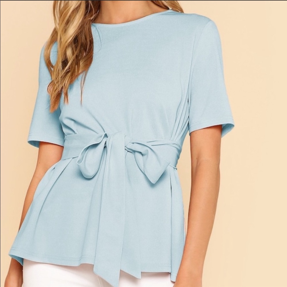 GREY SHEIN BOW TOP